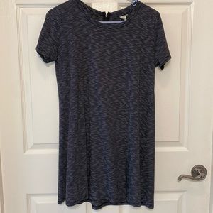 Black and white striped t-shirt dress